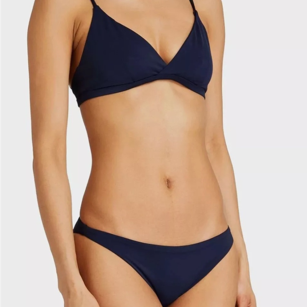 NWT Onia 2-Piece Bikini Ashley Top Splice Malin Bottom Deep Navy Blue Small Med - Picture 5 of 9